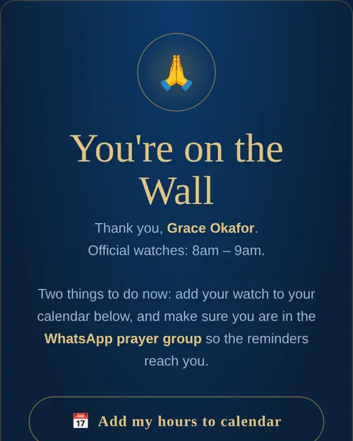 The confirmation
