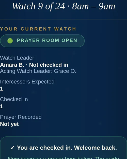 Checked in, welcome back