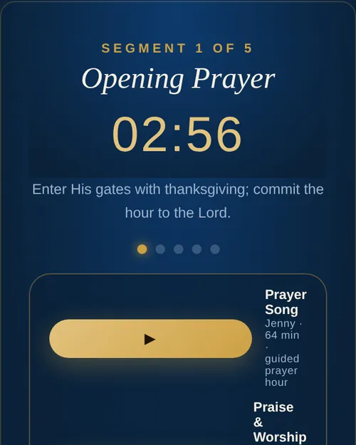 The guided prayer hour